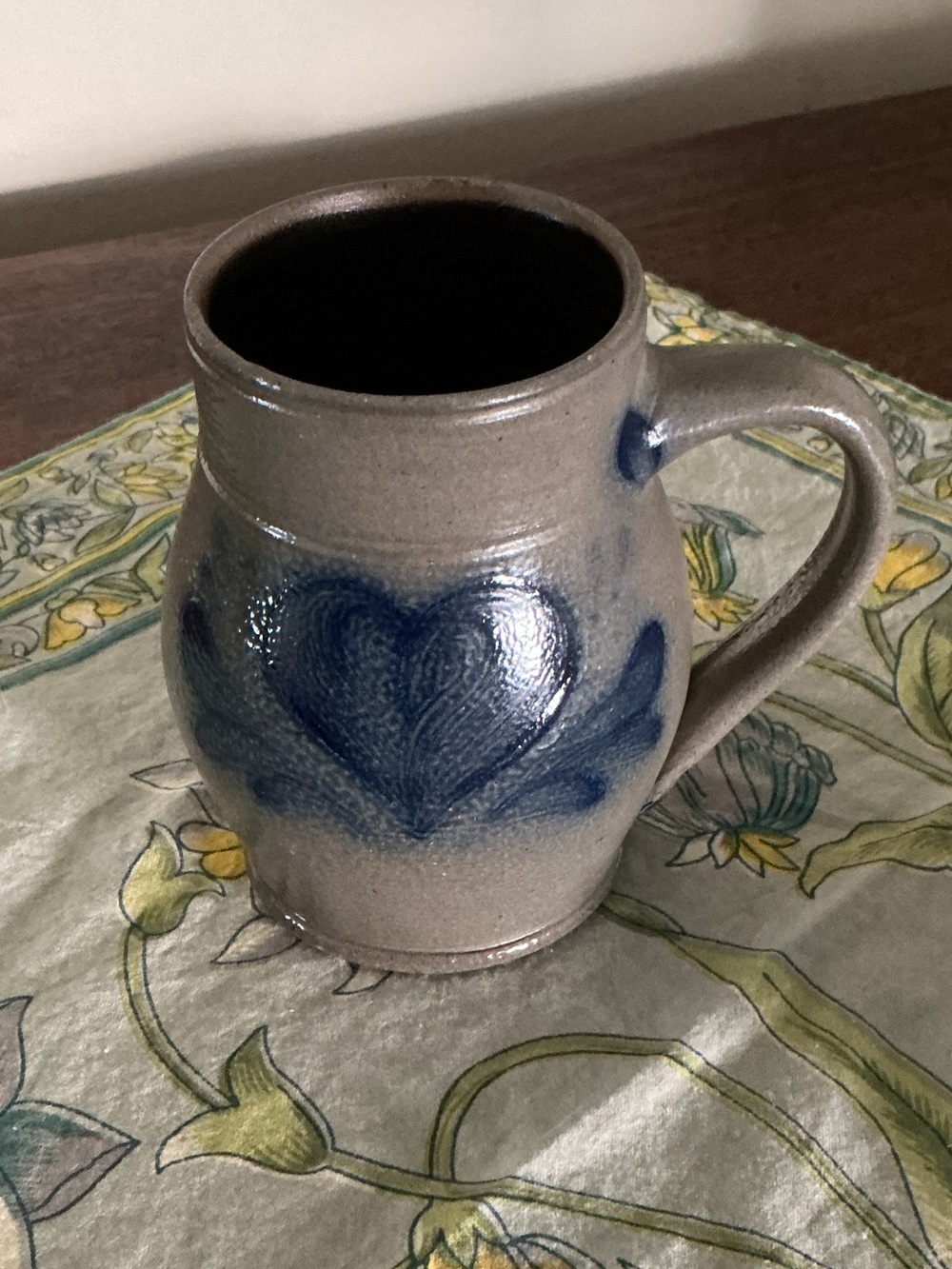 Rowe Pottery 1992 Salt Glaze Heart Mug